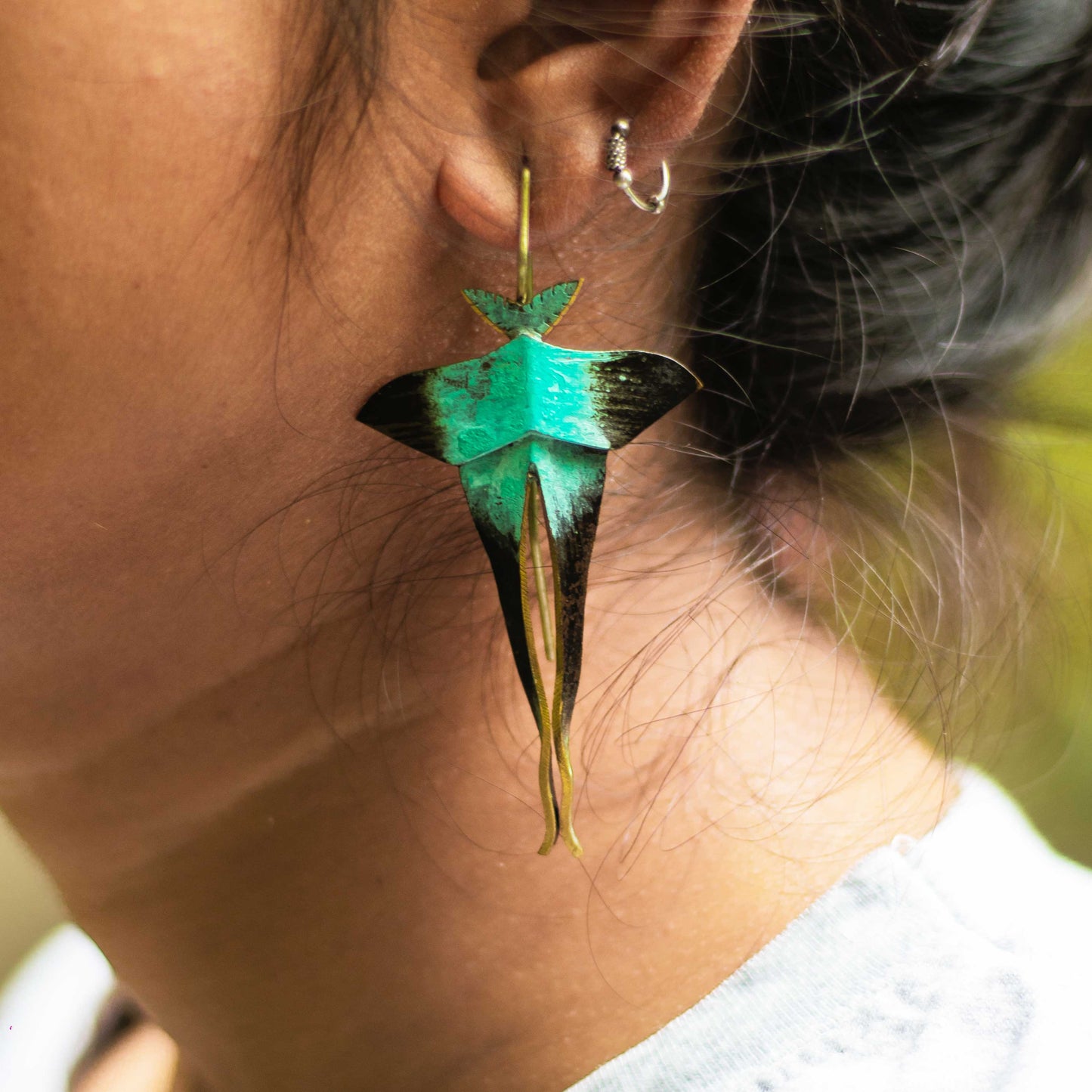 Luna Moth – Textured Earrings