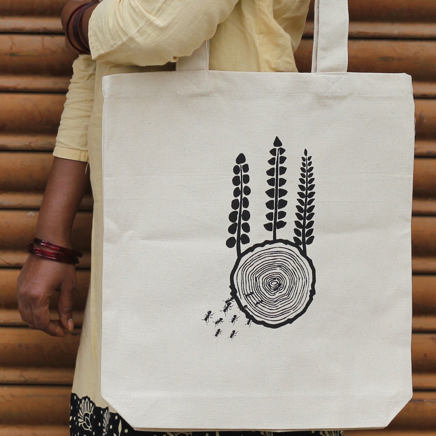 Black Baza Tote Bags