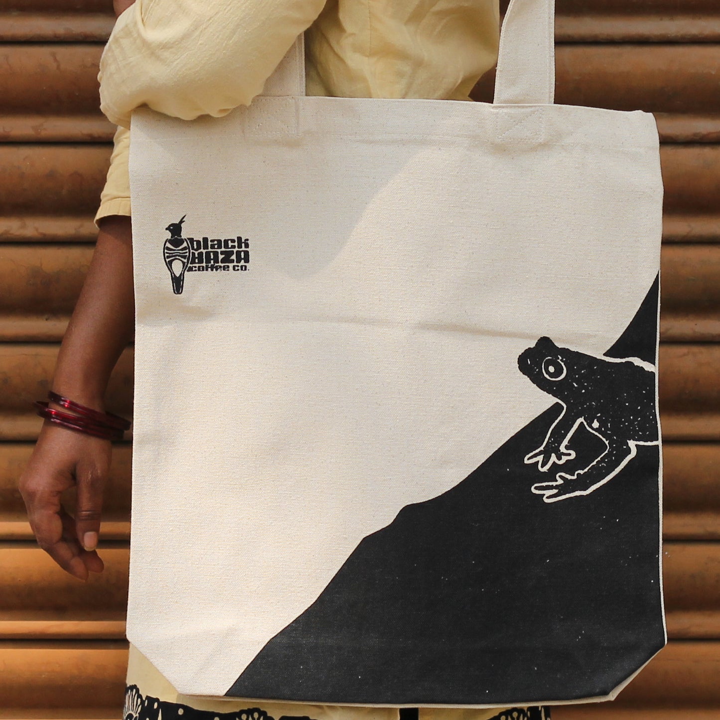 Black Baza Tote Bags