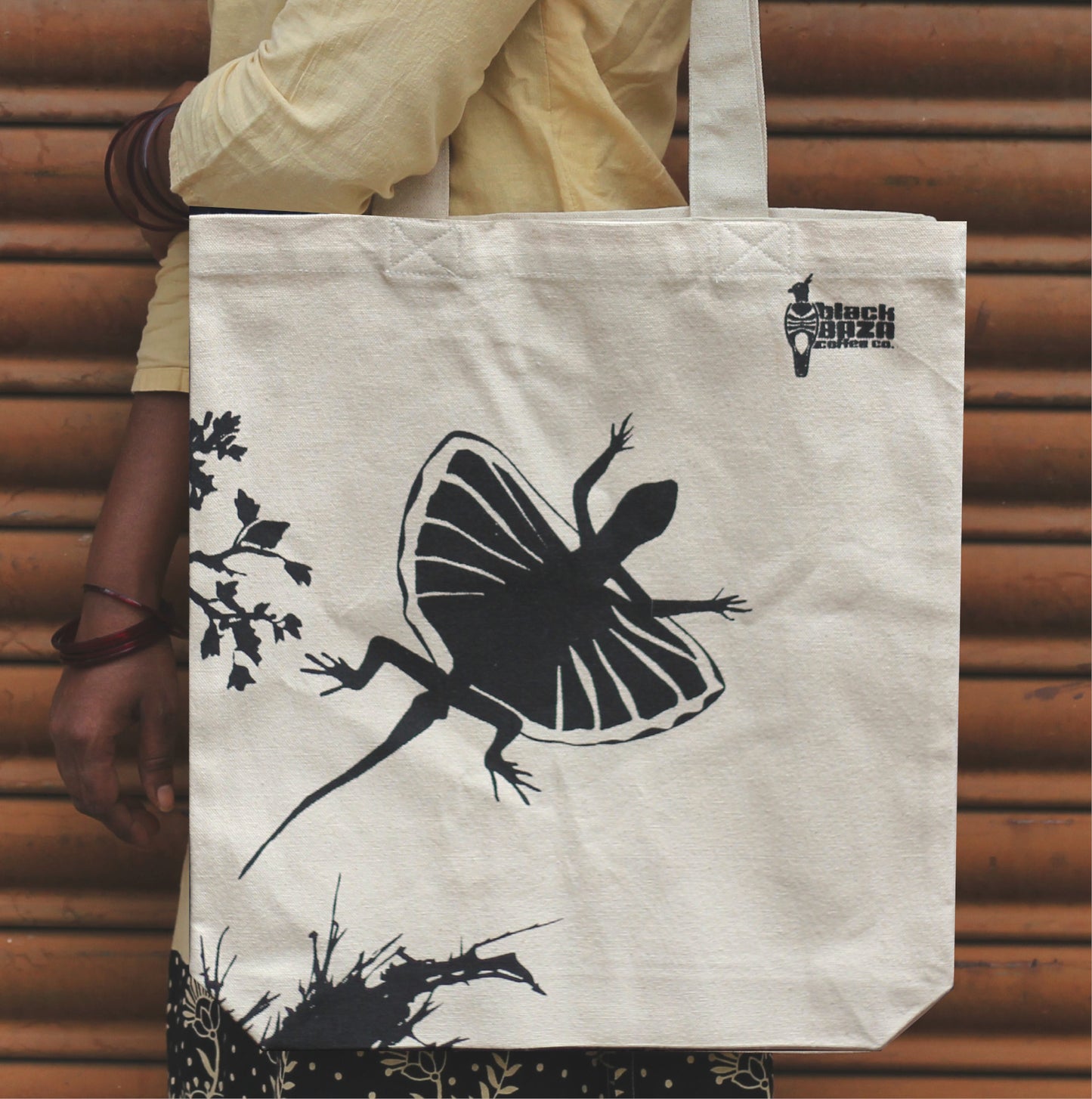 Black Baza Tote Bags