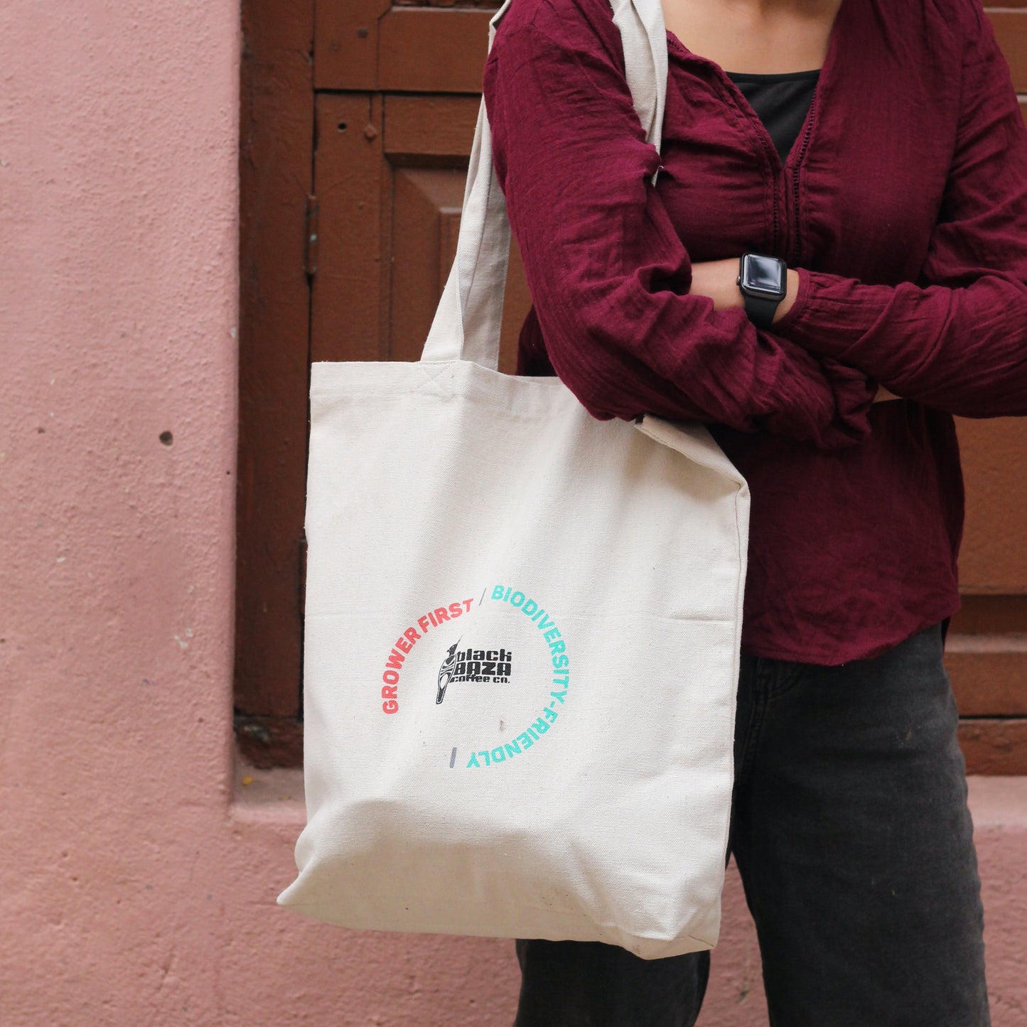 Black Baza Tote Bags